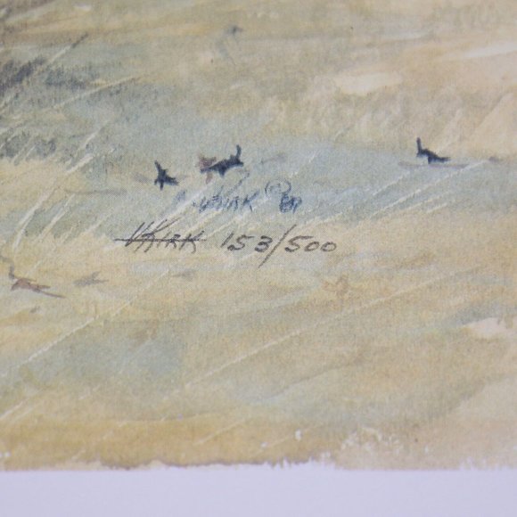 Vera Kirk AMISH BATIK "THE COURTING TREE" Watercolor Print #101/500 - Picture 2 of 7